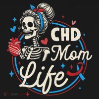 Chd Mom Life Mom Of A Chd Warrior Mother Chd Awareness Women's Hoodie thumb 2