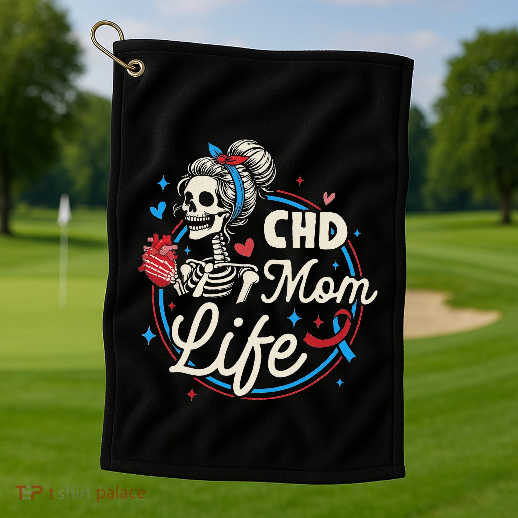 Chd Mom Life Mom Of A Chd Warrior Mother Chd Awareness Golf Towel