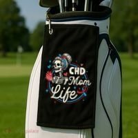Chd Mom Life Mom Of A Chd Warrior Mother Chd Awareness Golf Towel thumb 2