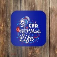 Chd Mom Life Mom Of A Chd Warrior Mother Chd Awareness Coaster thumb 0