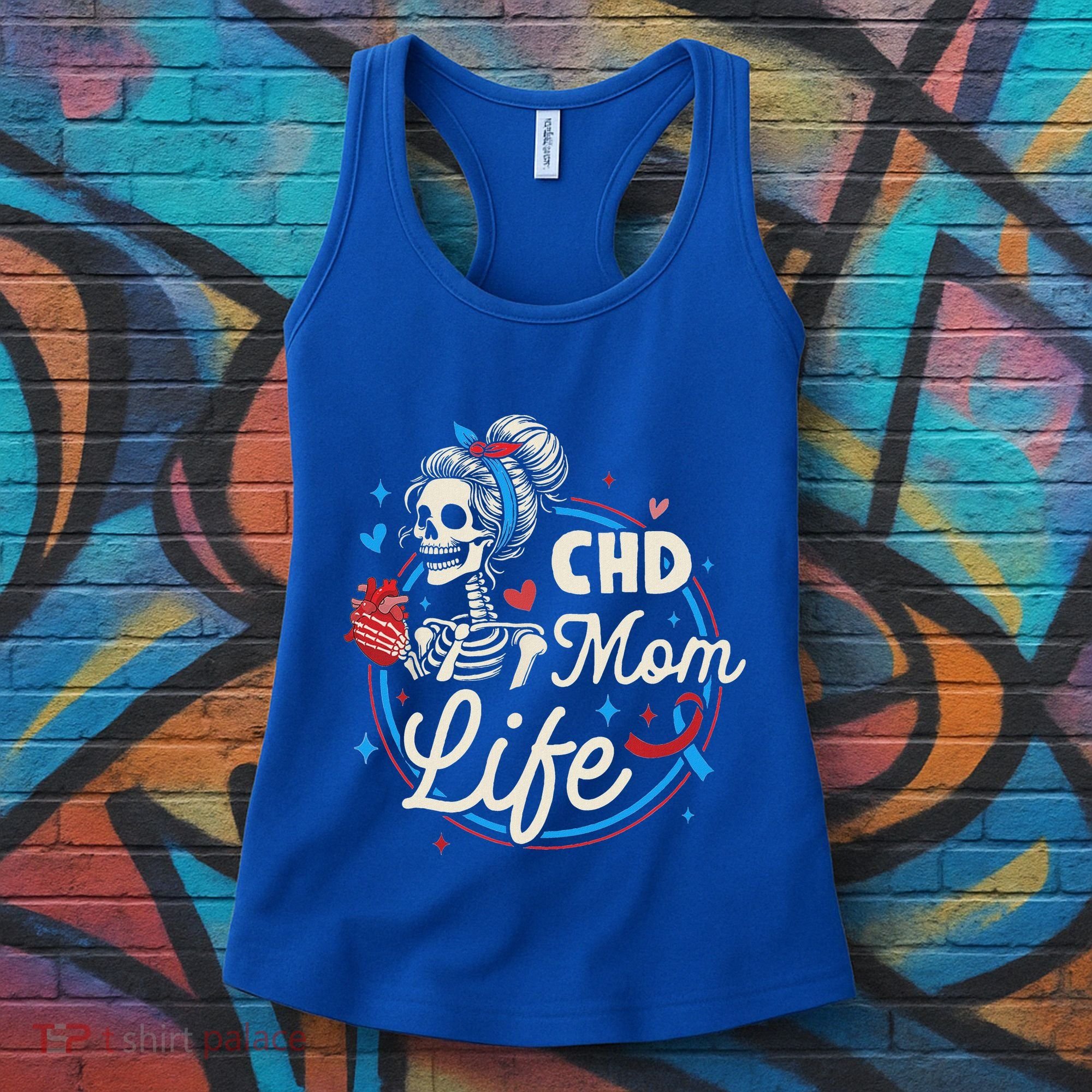 Chd Mom Life Mom Of A Chd Warrior Mother Chd Awareness Women's Tank Top