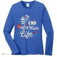 Chd Mom Life Mom Of A Chd Warrior Mother Chd Awareness Women's Long Sleeve Shirt thumb 0