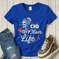 Chd Mom Life Mom Of A Chd Warrior Mother Chd Awareness Women's T-Shirt thumb 3