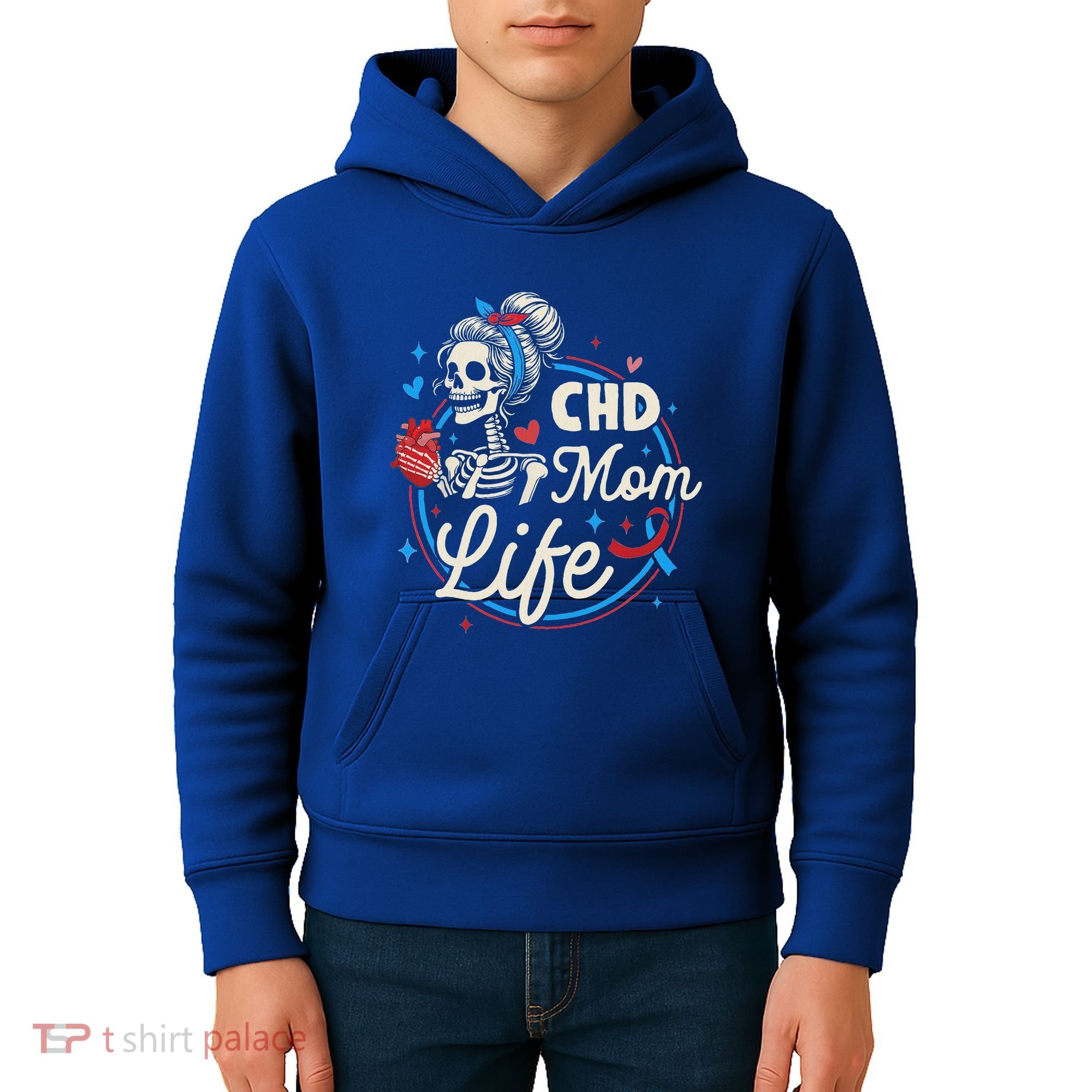 Chd Mom Life Mom Of A Chd Warrior Mother Chd Awareness Kids Hoodie