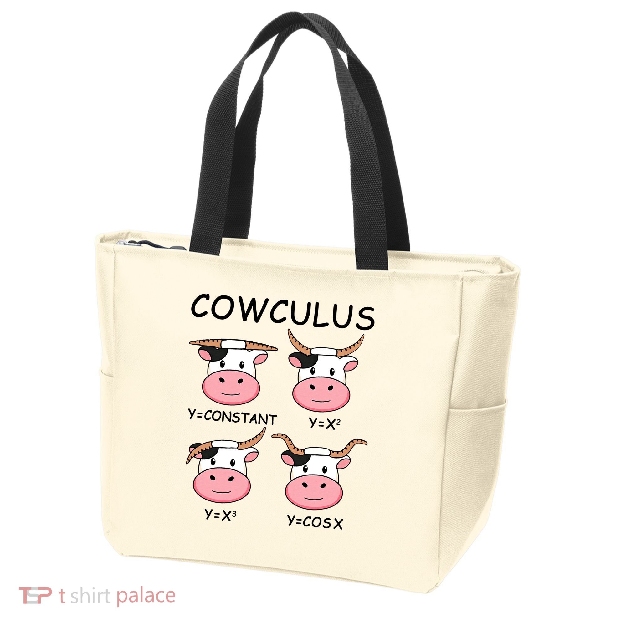 Cowculus Math Lovers Funny Cow Calculus Math Teacher Gift Tote Bag