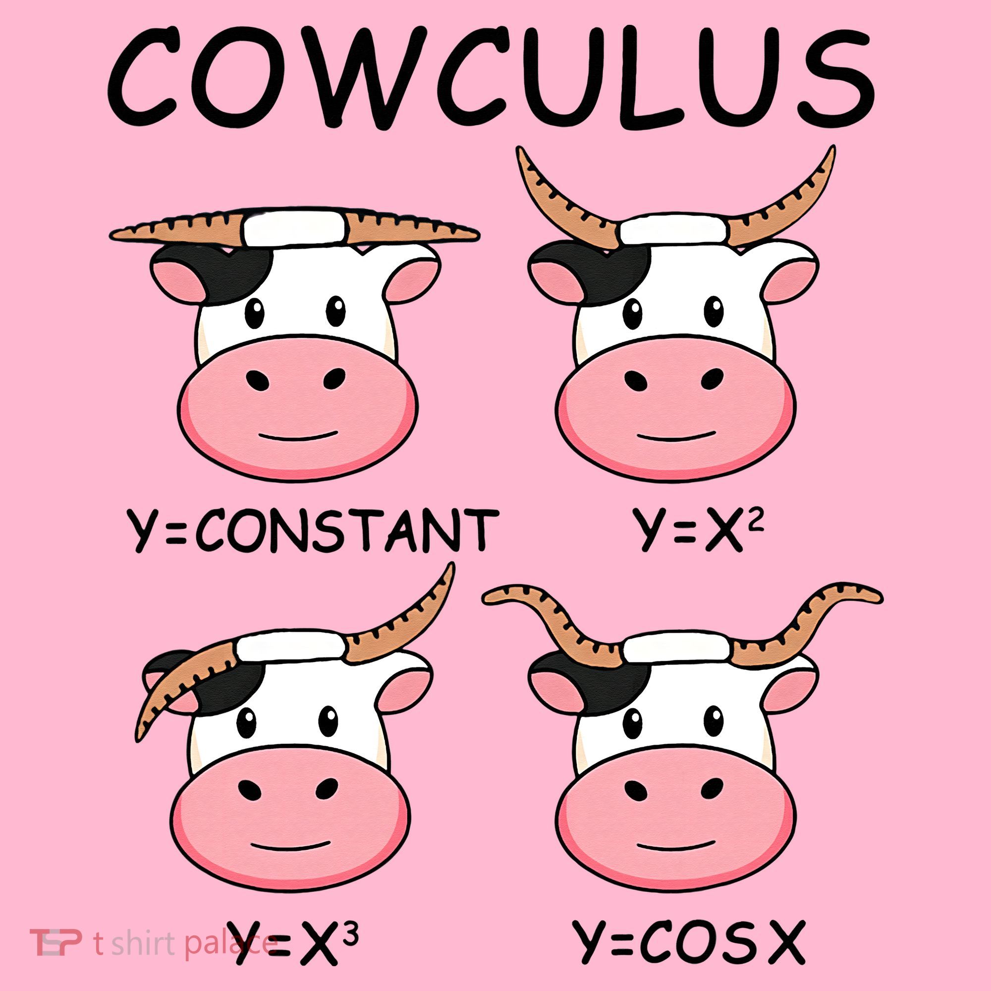 Cowculus Math Lovers Funny Cow Calculus Math Teacher Gift Coaster