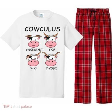 Cowculus Math Lovers Funny Cow Calculus Math Teacher Gift Pajama Set