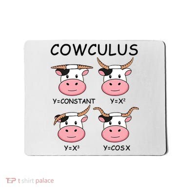 Cowculus Math Lovers Funny Cow Calculus Math Teacher Gift Mousepad