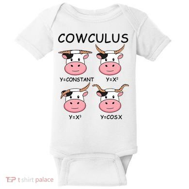 Cowculus Math Lovers Funny Cow Calculus Math Teacher Gift Baby Bodysuit