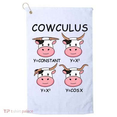 Cowculus Math Lovers Funny Cow Calculus Math Teacher Gift Golf Towel