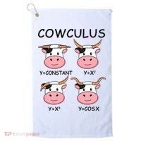 Cowculus Math Lovers Funny Cow Calculus Math Teacher Gift Golf Towel thumb 0