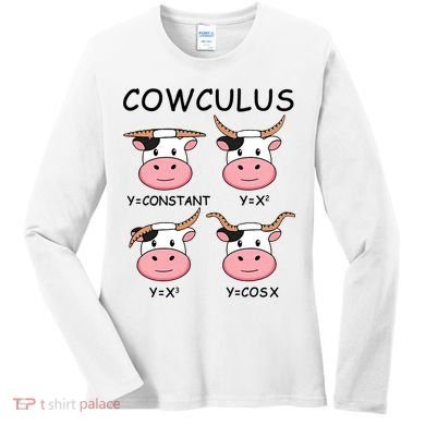 Cowculus Math Lovers Funny Cow Calculus Math Teacher Gift Women's Long Sleeve Shirt