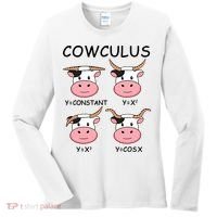 Cowculus Math Lovers Funny Cow Calculus Math Teacher Gift Women's Long Sleeve Shirt thumb 0