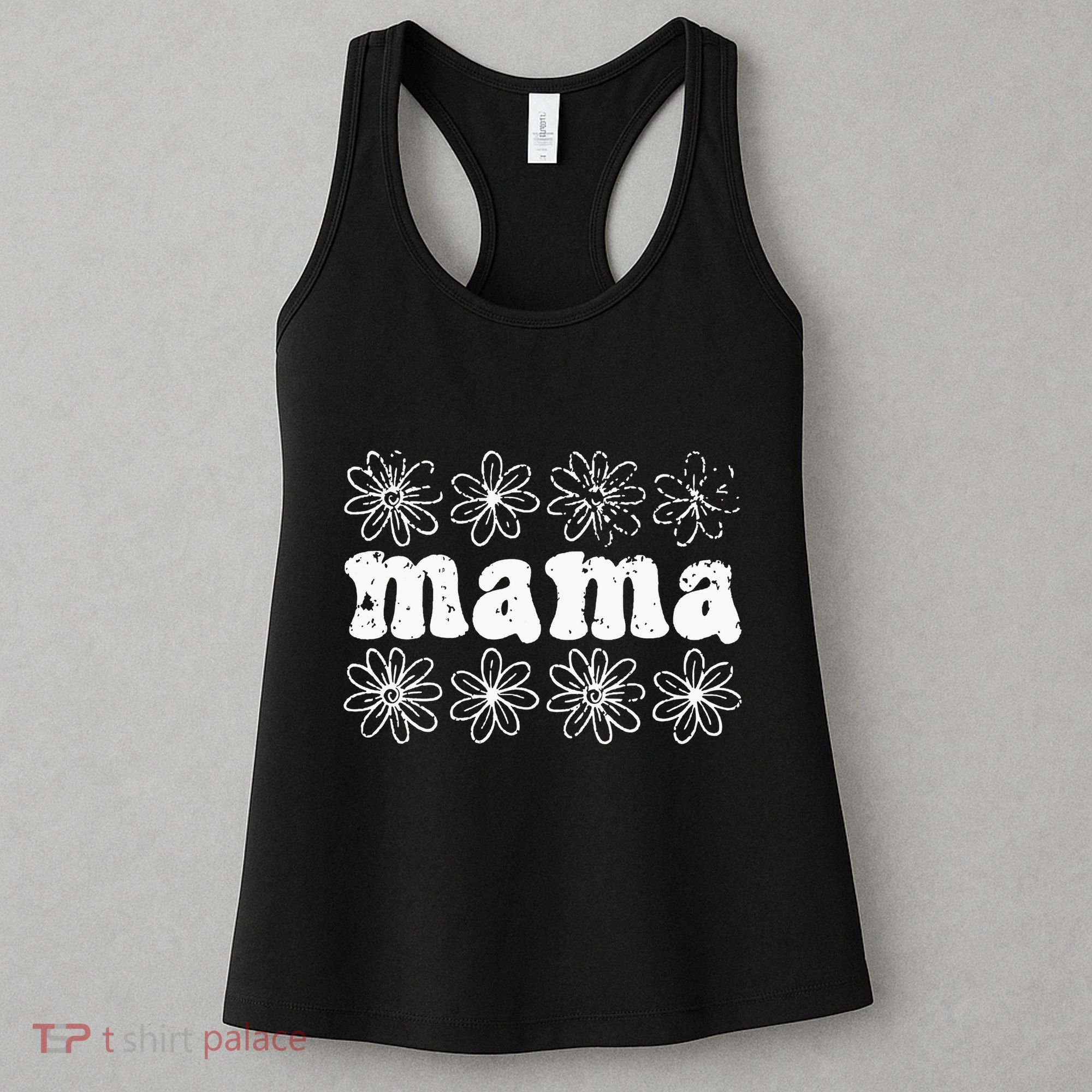 Cute Mama Mothers Day Gift For Mom Floral Mama Pregnancy Announce Women's Tank Top