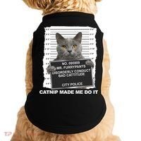 Catnip Made Me Do It Funny Cat Doggie Tank thumb 0