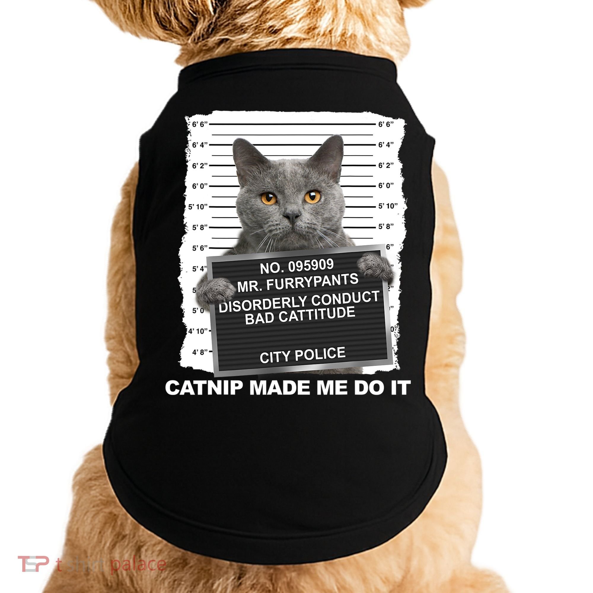 Catnip Made Me Do It Funny Cat Doggie Tank