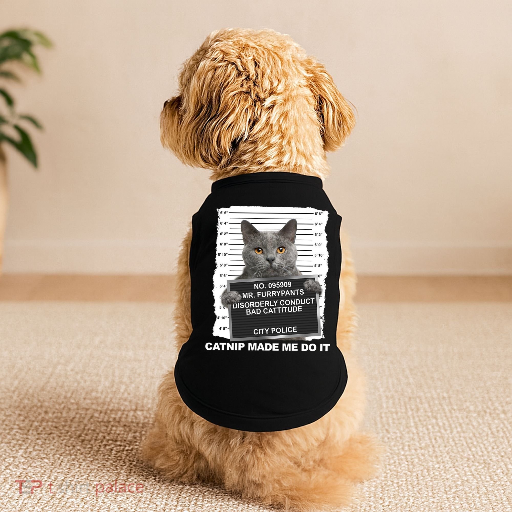 Catnip Made Me Do It Funny Cat Doggie Tank