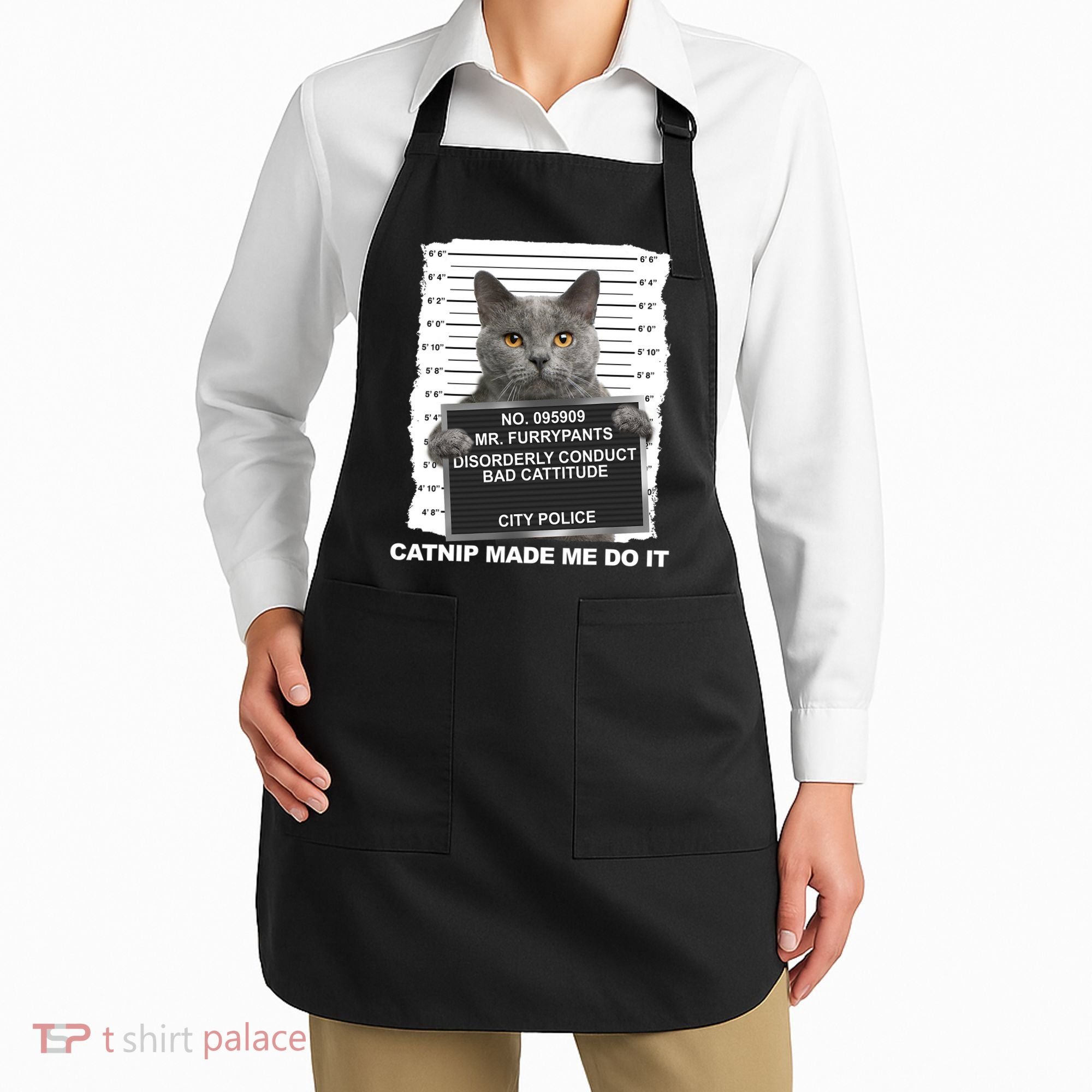 Catnip Made Me Do It Funny Cat Apron