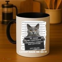 Catnip Made Me Do It Funny Cat Coffee Mug thumb 4