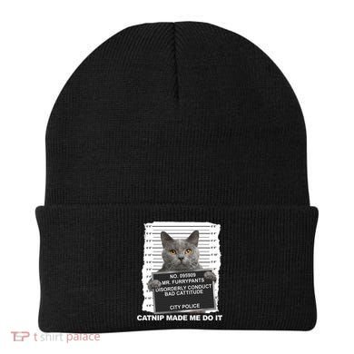 Catnip Made Me Do It Funny Cat Beanie