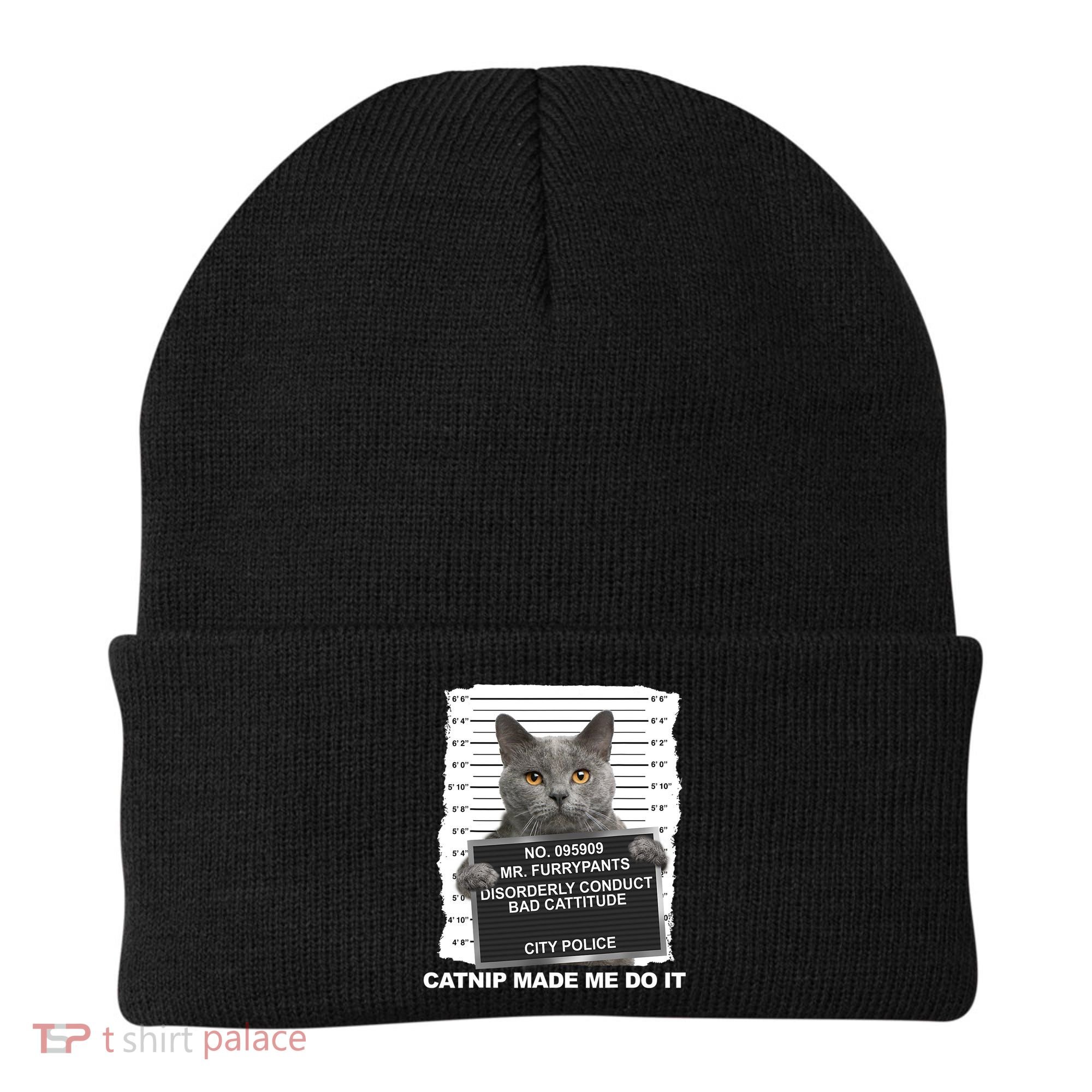 Catnip Made Me Do It Funny Cat Beanie