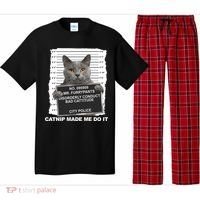 Catnip Made Me Do It Funny Cat Pajama Set thumb 0