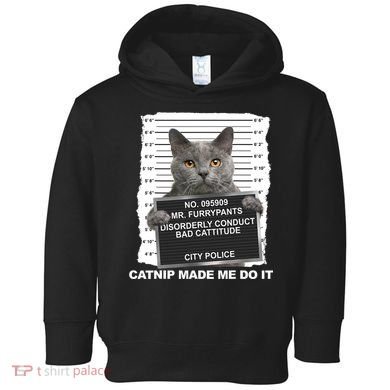 Catnip Made Me Do It Funny Cat Toddler Hoodie