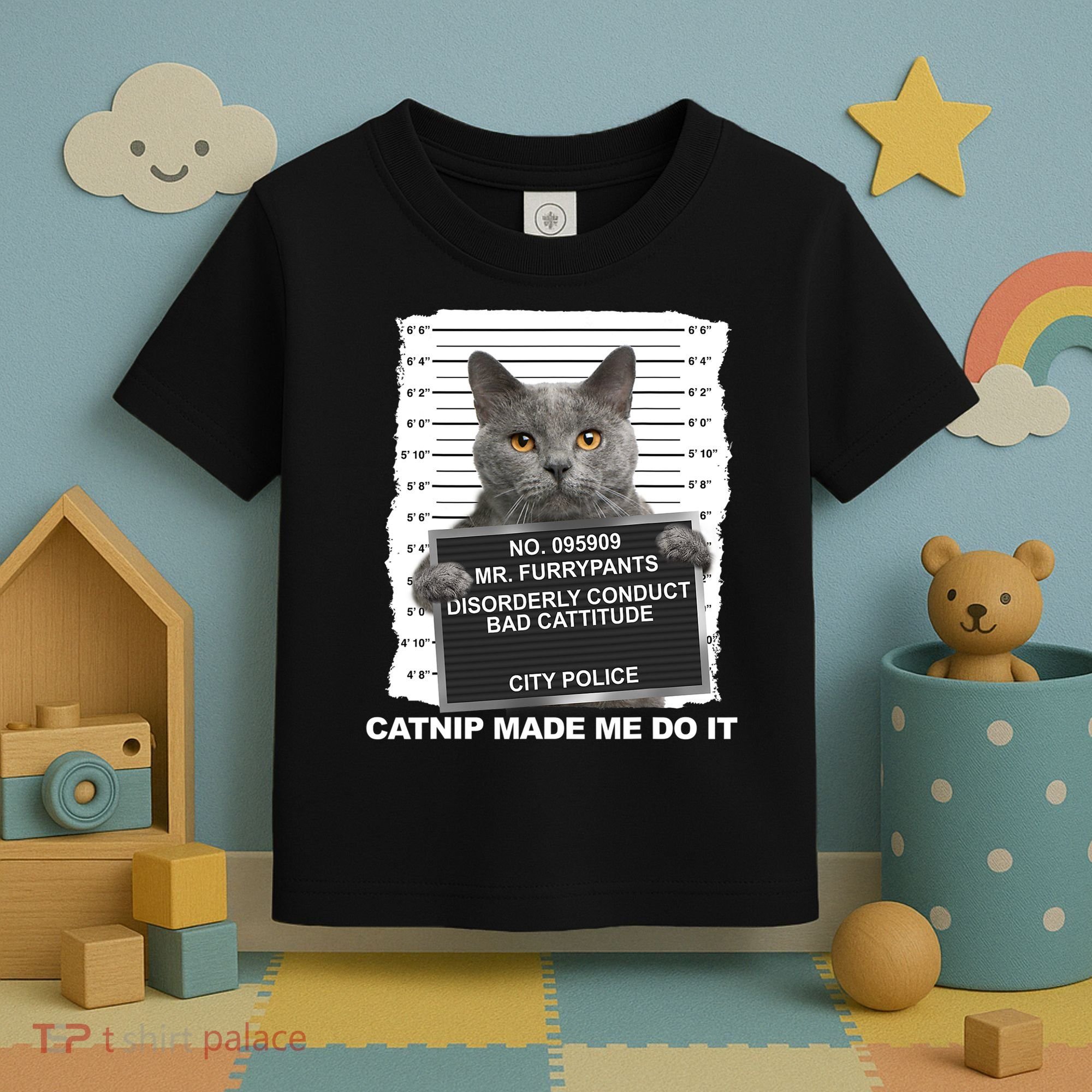 Catnip Made Me Do It Funny Cat Toddler T-Shirt