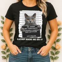 Catnip Made Me Do It Funny Cat Women's T-Shirt thumb 2
