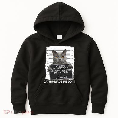 Catnip Made Me Do It Funny Cat Kids Hoodie