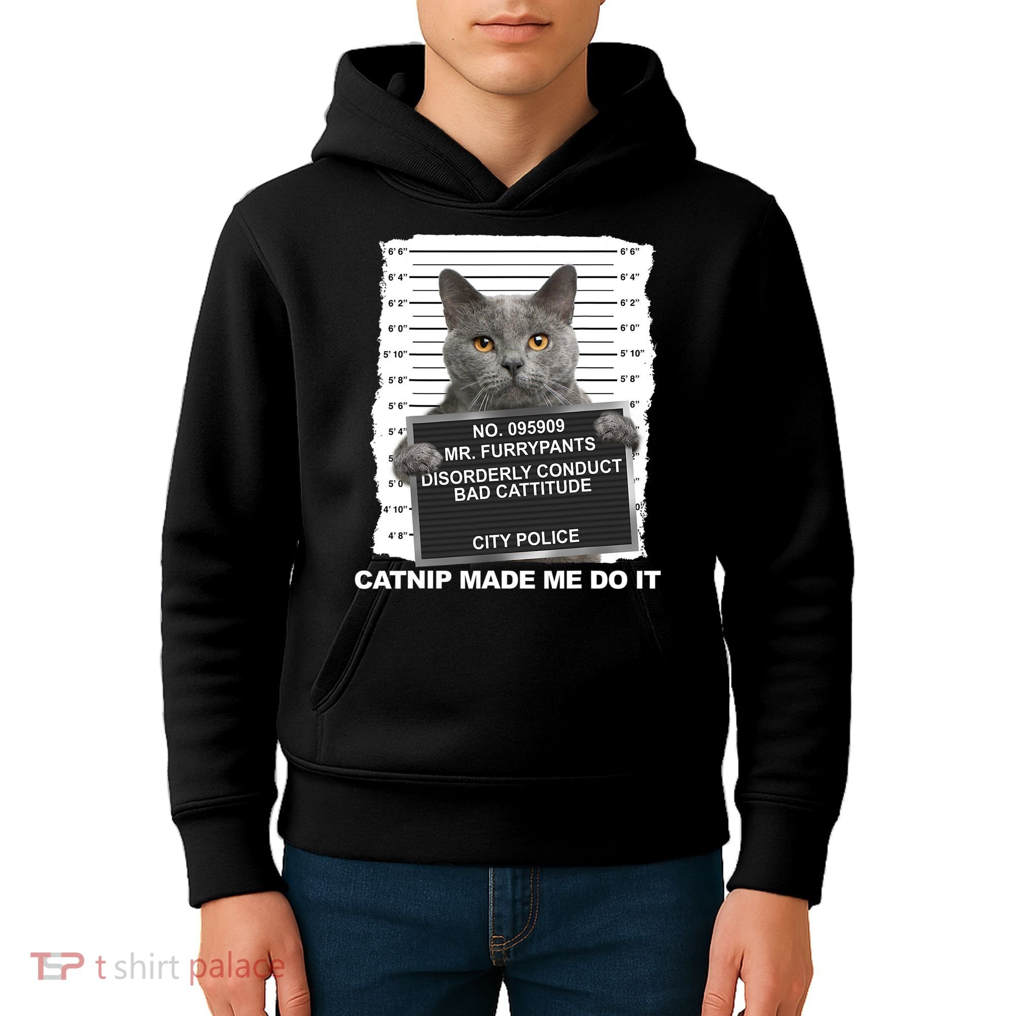 Catnip Made Me Do It Funny Cat Kids Hoodie