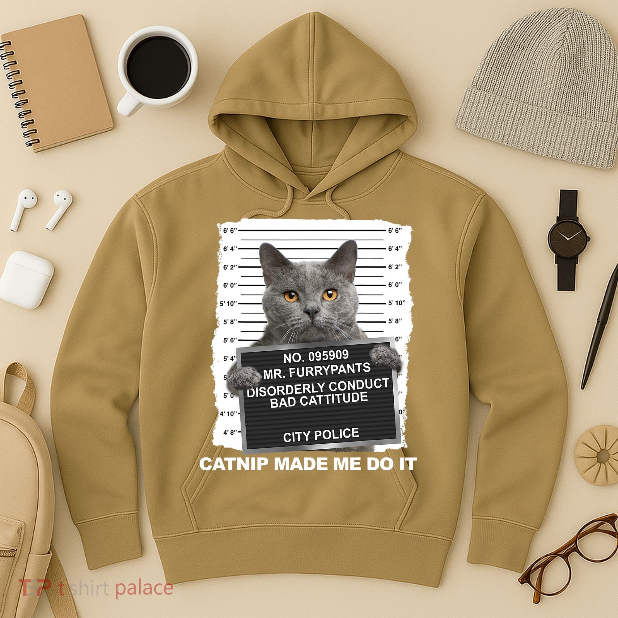 Catnip Made Me Do It Funny Cat Hoodie