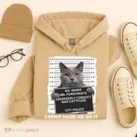 Catnip Made Me Do It Funny Cat Hoodie thumb 4