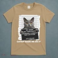 Catnip Made Me Do It Funny Cat T-Shirt thumb 5