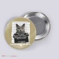 Catnip Made Me Do It Funny Cat Button thumb 0