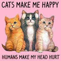 Cats Make Me Happy Humans Make My Head Hurt Gift Cat Lovers Hoodie thumb 7