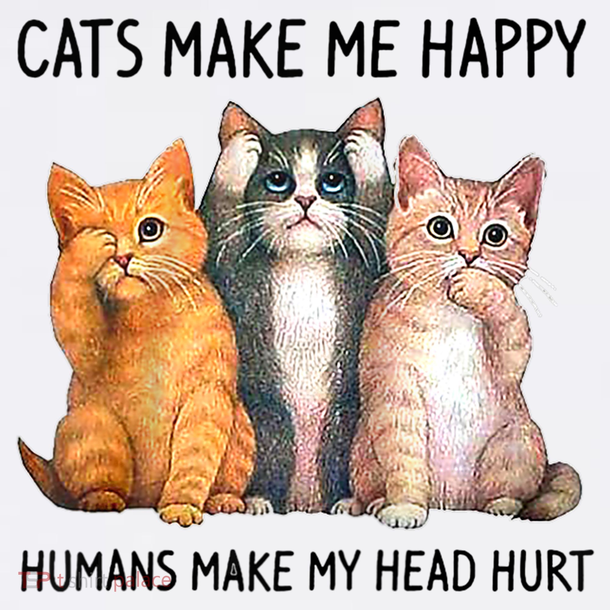 Cats Make Me Happy Humans Make My Head Hurt Gift Cat Lovers Apron