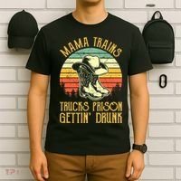 Country Music Mama Trains Trucks Prison Getting Drunk T-Shirt thumb 6