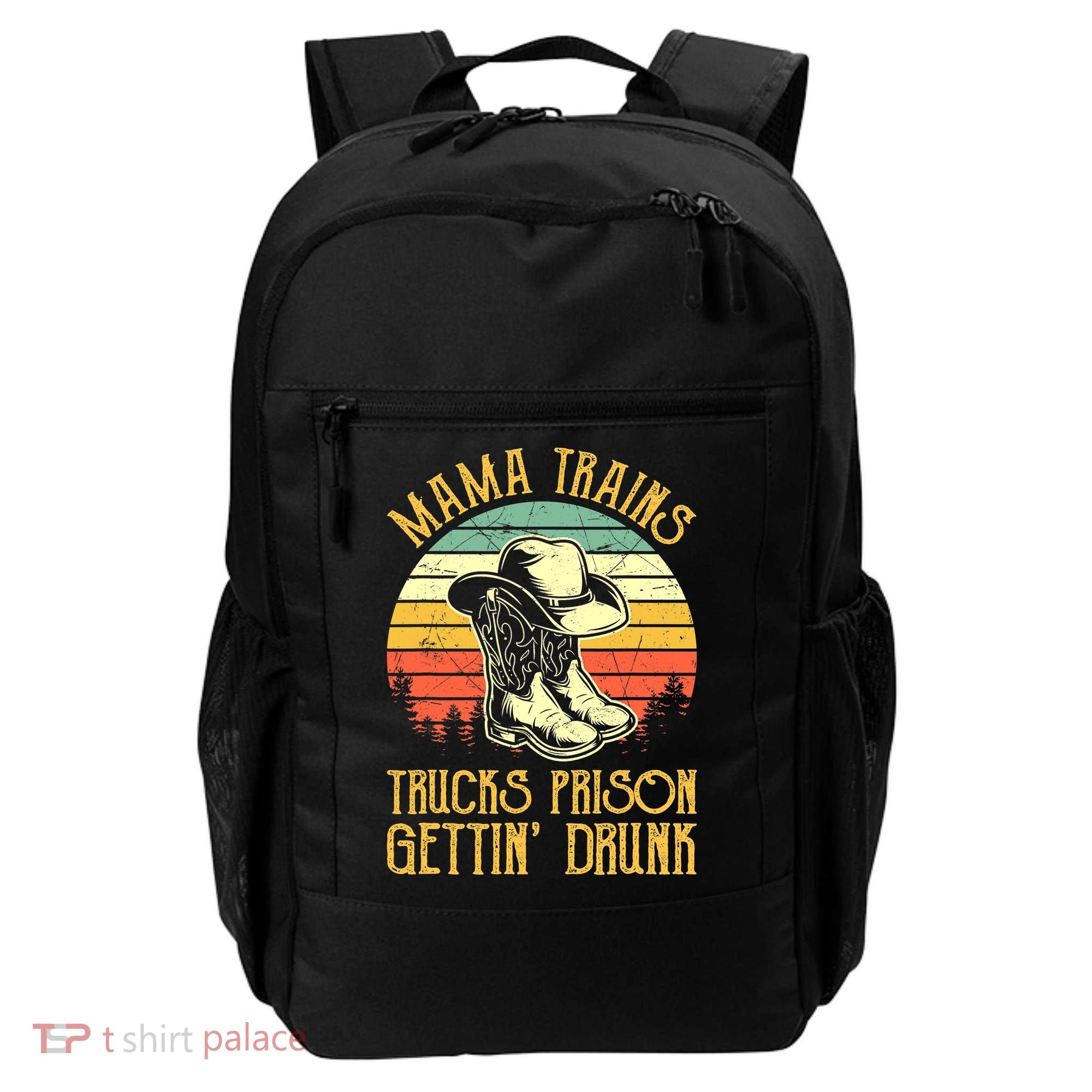 Country Music Mama Trains Trucks Prison Getting Drunk Backpack