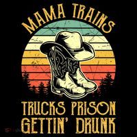 Country Music Mama Trains Trucks Prison Getting Drunk Mousepad thumb 1