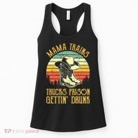 Country Music Mama Trains Trucks Prison Getting Drunk Women's Tank Top thumb 0
