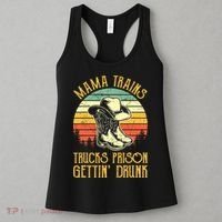 Country Music Mama Trains Trucks Prison Getting Drunk Women's Tank Top thumb 3