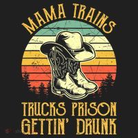 Country Music Mama Trains Trucks Prison Getting Drunk Hat thumb 2
