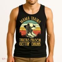 Country Music Mama Trains Trucks Prison Getting Drunk Tank Top thumb 3