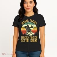 Country Music Mama Trains Trucks Prison Getting Drunk Women's T-Shirt thumb 4
