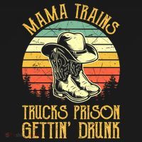 Country Music Mama Trains Trucks Prison Getting Drunk Kids Sweatshirt thumb 2