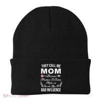 Call Me Mom Partner In Crime Sounds Like A Bad Influence Beanie thumb 0