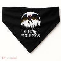Christmas Mothman Merry Mothmas Creepy Folklore Cryptid Xmas USA-Made Doggie Bandana thumb 0
