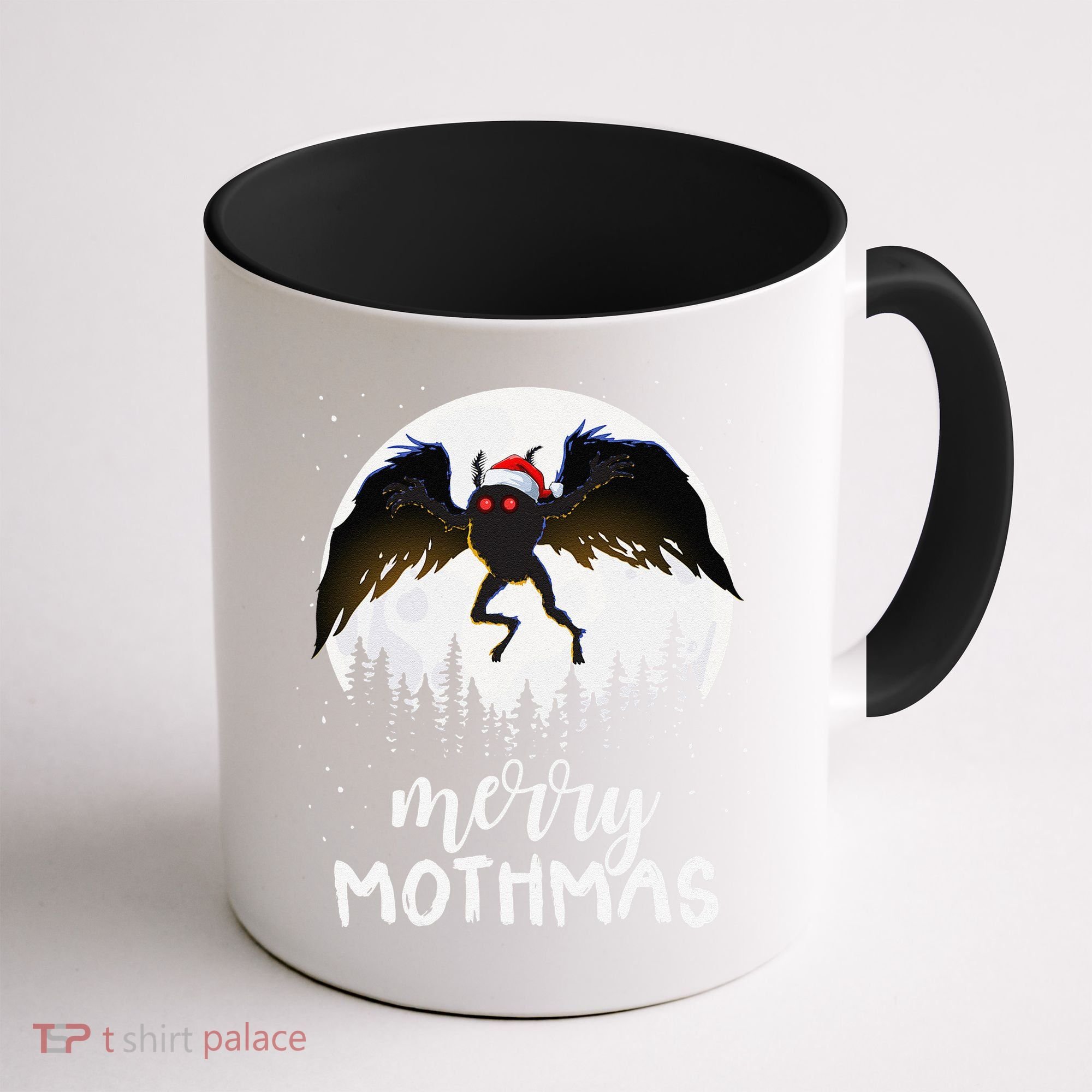 Christmas Mothman Merry Mothmas Creepy Folklore Cryptid Xmas Coffee Mug