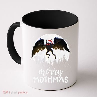 Christmas Mothman Merry Mothmas Creepy Folklore Cryptid Xmas Coffee Mug